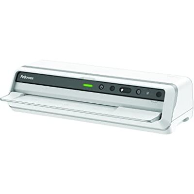 Fellowes Plastifieuse Venus A3, pour plastifier à chaud des pochettes de 80 à 250 microns, usage intensif, marche arrière automatique, comprend 10 pochettes de plastification, blanc Fellowes Plastifieuse Venus A3, pour plastifier à chaud des pochettes de 80 à 250 microns, usage intensif, marche arrière automatique, comprend 10 pochettes de plastification, blanc