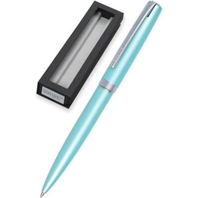 Online stylo à bille Eleganza │ stylo-bille en métal │ stylo à bille rétractable en coffret cadeau │ recharge remplaçable │ encre noire │ étui exclusif, cadeau parfait, couleur turquoise Online stylo à bille Eleganza │ stylo-bille en métal │ stylo à bille rétractable en coffret cadeau │ recharge remplaçable │ encre noire │ étui exclusif, cadeau parfait, couleur turquoise