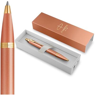 Parker Stylo bille IM Writing Rituals Orange exaltant avec dégradé Finitions or Pointe moyenne Encre bleue Coffret cadeau Parker Stylo bille IM Writing Rituals Orange exaltant avec dégradé Finitions or Pointe moyenne Encre bleue Coffret cadeau