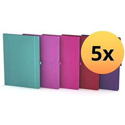 Hamelin Oxford Signature Lot de 5 carnets de notes quadrillés Format B5 160 pages 5 couleurs Hamelin Oxford Signature Lot de 5 carnets de notes quadrillés Format B5 160 pages 5 couleurs