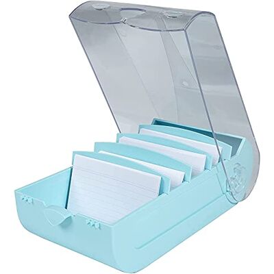 EXACOMPTA Réf. 5336323D 1 Learning box BUNNYBOX A8 dimensions 19,5x10x6,2 cm couleur vert pastel/cristal capacité jusqu'à 650 cartes au format A8 EXACOMPTA Réf. 5336323D 1 Learning box BUNNYBOX A8 dimensions 19,5x10x6,2 cm couleur vert pastel/cristal capacité jusqu'à 650 cartes au format A8