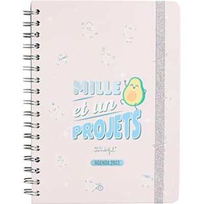 Mr. Wonderful Agenda classique 2023 Semainier Mille et un projets, WOA2212291FRZ0, rosa Mr. Wonderful Agenda classique 2023 Semainier Mille et un projets, WOA2212291FRZ0, rosa
