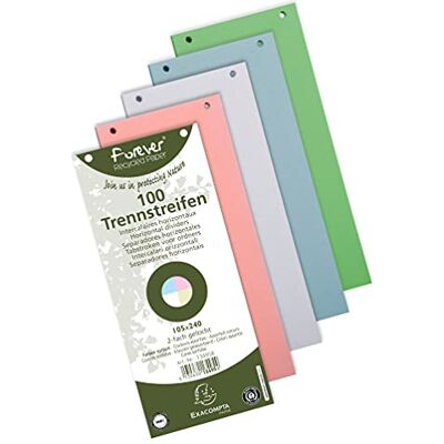EXACOMPTA Pq 100 fiches interc.recycl. 105x240 ass EXACOMPTA Pq 100 fiches interc.recycl. 105x240 ass