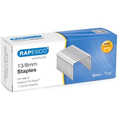 Rapesco S13080Z3 Agrafes Galvanisées de Type 13/8 mm, Lot de 5000 Rapesco S13080Z3 Agrafes Galvanisées de Type 13/8 mm, Lot de 5000