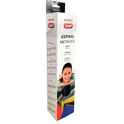 DHP Spirale métallique pour reliure, étape 5:1, 14 mm, noir (MiniPACK Boîte de 25 unités) DHP Spirale métallique pour reliure, étape 5:1, 14 mm, noir (MiniPACK Boîte de 25 unités)
