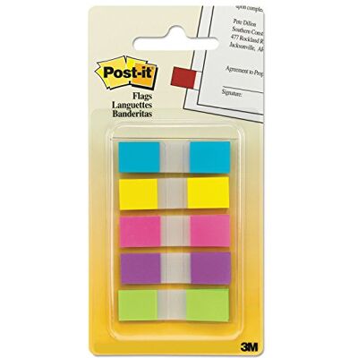 Post-it Bandes adhésives Index Mini 6835CBEU Notes colorées en 11,9 x 43,1 mm 5 bandes adhésives blocs de 20 feuilles en 5 couleurs dans un étui pratique bleu, jaune, rose, violet et vert Post-it Bandes adhésives Index Mini 6835CBEU Notes colorées en 11,9 x 43,1 mm 5 bandes adhésives blocs de 20 feuilles en 5 couleurs dans un étui pratique bleu, jaune, rose, violet et vert