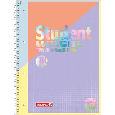 BRUNNEN Cahier de collège Premium pour étudiant « Intoxicate » A4 quadrillé BRUNNEN Cahier de collège Premium pour étudiant « Intoxicate » A4 quadrillé