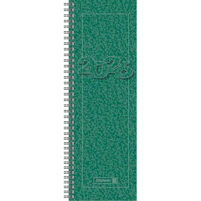 BRUNNEN Carnet de notes modèle 782 2026, 108 x 297 mm, carton, vert BRUNNEN Carnet de notes modèle 782 2026, 108 x 297 mm, carton, vert