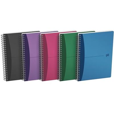 Hamelin Oxford Urban Mix Lot de 5 Cahiers à Spirales 180 Pages Petits Carreaux 5 x 5 Format A5 avec Couverture en Polypro Couleurs Assorties Hamelin Oxford Urban Mix Lot de 5 Cahiers à Spirales 180 Pages Petits Carreaux 5 x 5 Format A5 avec Couverture en Polypro Couleurs Assorties