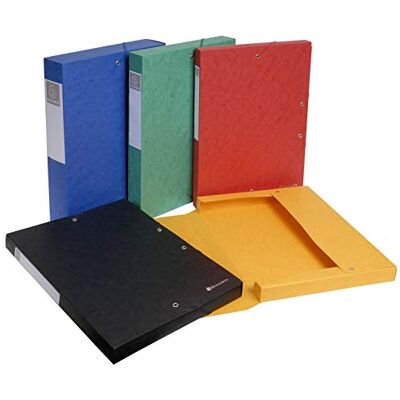 EXACOMPTA 50810E Boîte d'archivage (carton manille, étiquette au dos, dos 40 mm, 600 g, DIN A4) 1 pièce couleurs assorties EXACOMPTA 50810E Boîte d'archivage (carton manille, étiquette au dos, dos 40 mm, 600 g, DIN A4) 1 pièce couleurs assorties
