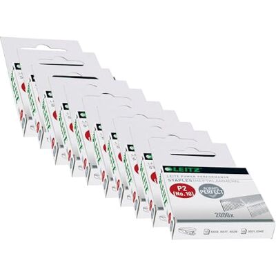 Leitz 55771000 Agrafes P2 N°10 6 x 2000 pièces Leitz 55771000 Agrafes P2 N°10 6 x 2000 pièces