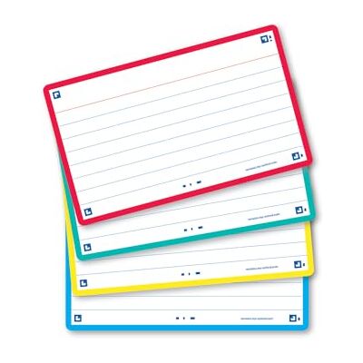 Oxford Flash 2.0 Lot de 80 Fiches Flash Cards Format 7, 5 x 12, 5cm Ligne Recto/Verso Cadre Couleurs Assorties Fiches Bristol Oxford Flash 2.0 Lot de 80 Fiches Flash Cards Format 7, 5 x 12, 5cm Ligne Recto/Verso Cadre Couleurs Assorties Fiches Bristol