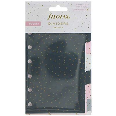Filofax Intercalaires de poche en plastique, 2021, Filofax Intercalaires de poche en plastique, 2021,