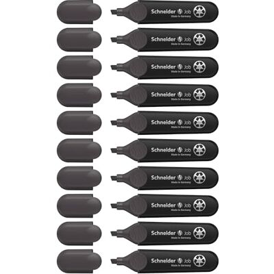 Schneider Job 150 Lot de 10 surligneurs (en plastique recyclé, récompensé par l'ange bleu), gris ardoise Schneider Job 150 Lot de 10 surligneurs (en plastique recyclé, récompensé par l'ange bleu), gris ardoise