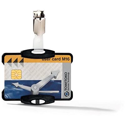 Durable 811801 Boite de 25 Porte-cartes de sécurité ouvert avec Clip 54 x 85 mm Noir Durable 811801 Boite de 25 Porte-cartes de sécurité ouvert avec Clip 54 x 85 mm Noir