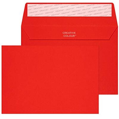 Blake Creative Colour C6 114 x 162 mm 120 g/m² Enveloppes Bande Adhésive (15106) Boîte de Pilier Rouge Boîte de 25 Blake Creative Colour C6 114 x 162 mm 120 g/m² Enveloppes Bande Adhésive (15106) Boîte de Pilier Rouge Boîte de 25