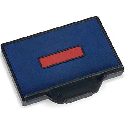 Trodat Cassette d'encre 6/56 bleue et rouge (bleu pour le texte et rouge au centre pour la date) pour tampons Metal Line 5117, 5204, 5206, 5460, 5466PL (blister de 3 cassettes d'encre) Trodat Cassette d'encre 6/56 bleue et rouge (bleu pour le texte et rouge au centre pour la date) pour tampons Metal Line 5117, 5204, 5206, 5460, 5466PL (blister de 3 cassettes d'encre)