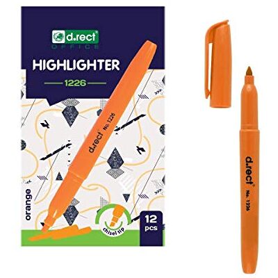 D.RECT 1226 surligneur avec pointe biseautée Vert Orange D.RECT 1226 surligneur avec pointe biseautée Vert Orange
