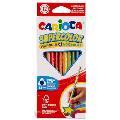 CARIOCA Supercolor Triang Lot de 12 stylos CARIOCA Supercolor Triang Lot de 12 stylos
