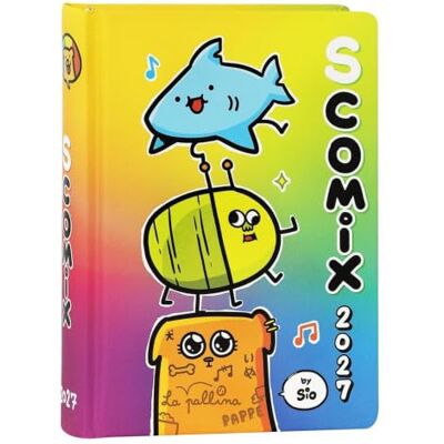 COMIX S by Sio Agenda journalier 16 mois, agenda 2026-2027 pour école primaire et moyenne, avec couverture rigide et colorée, 512 pages colorées, pour enfants et adolescents, 12 x 16,5 cm COMIX S by Sio Agenda journalier 16 mois, agenda 2026-2027 pour école primaire et moyenne, avec couverture rigide et colorée, 512 pages colorées, pour enfants et adolescents, 12 x 16,5 cm