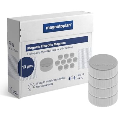 magnetoplan Aimant Discofix Magnum (Ø x H) 34 mm x 13 mm rond gris 10 pc(s) 1660001 magnetoplan Aimant Discofix Magnum (Ø x H) 34 mm x 13 mm rond gris 10 pc(s) 1660001