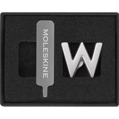 Moleskine Pins pour Carnet ou Agenda Lettre W, Épingle Lettres, Personnalisez la Fermeture avec un Élastique, Idées de Cadeaux Personnalisés, Couleur Argent Moleskine Pins pour Carnet ou Agenda Lettre W, Épingle Lettres, Personnalisez la Fermeture avec un Élastique, Idées de Cadeaux Personnalisés, Couleur Argent