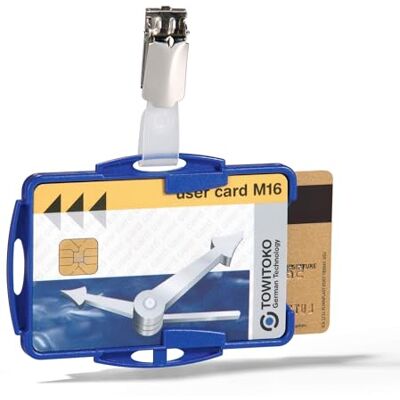 Durable 821806 Boite de 25 Porte-Cartes de sécurité ouvert avec Clip pour 2 Cartes Bleu Durable 821806 Boite de 25 Porte-Cartes de sécurité ouvert avec Clip pour 2 Cartes Bleu