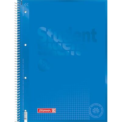BRUNNEN Bloc-notes Premium Student Colour Code A4, linéature 26, 80 feuilles, azur BRUNNEN Bloc-notes Premium Student Colour Code A4, linéature 26, 80 feuilles, azur