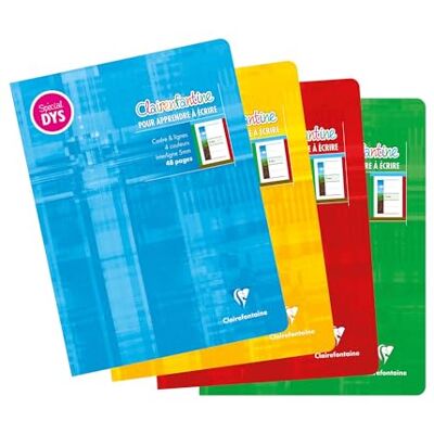 Clairefontaine 37548C Cahier agrafé 17x22cm 48p DYS 5mm Couleurs aléatoires Clairefontaine 37548C Cahier agrafé 17x22cm 48p DYS 5mm Couleurs aléatoires