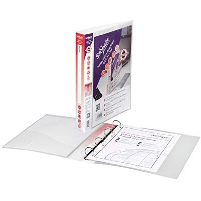 Snopake Classeur de présentation 4 anneaux 25 mm Transparent Snopake Classeur de présentation 4 anneaux 25 mm Transparent