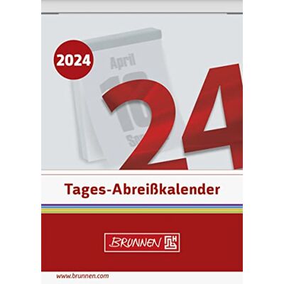 BRUNNEN Agenda journalier 2024 1 page = 1 jour 81 x 106 mm, largeur de fente 51 mm blanc BRUNNEN Agenda journalier 2024 1 page = 1 jour 81 x 106 mm, largeur de fente 51 mm blanc