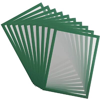 Djois Tarifold Es 195235 -Magneto PRO 10 Cadre informatif magnétique A4 Pour documents, avis, panneau, échange et insertion rapide. Dos aimanté surfaces métalliques, vert, 10 u. Djois Tarifold Es 195235 -Magneto PRO 10 Cadre informatif magnétique A4 Pour documents, avis, panneau, échange et insertion rapide. Dos aimanté surfaces métalliques, vert, 10 u.