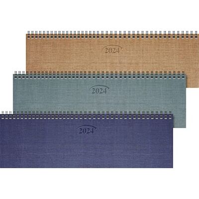 BRUNNEN Agenda semainier modèle 777 2024 2 pages = 1 semaine feuille taille 32,6 x 10,2 cm bleu, argent, cuivre BRUNNEN Agenda semainier modèle 777 2024 2 pages = 1 semaine feuille taille 32,6 x 10,2 cm bleu, argent, cuivre