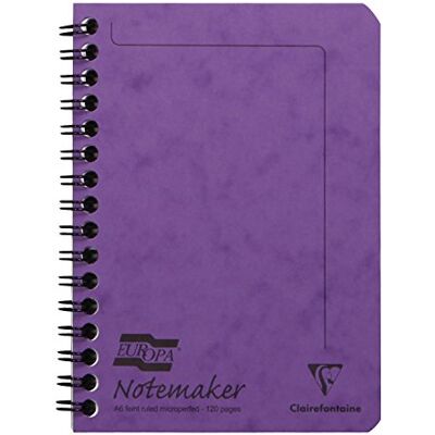 Calligraphe Clairefontaine 482/1145Z Un Carnet à Spirale Notemaker Europa Lilas A6 10,5x14,8 cm 120 Pages Détachables Lignées Papier Blanc 90 g Couverture Carte Lustrée Calligraphe Clairefontaine 482/1145Z Un Carnet à Spirale Notemaker Europa Lilas A6 10,5x14,8 cm 120 Pages Détachables Lignées Papier Blanc 90 g Couverture Carte Lustrée