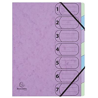 EXACOMPTA Réf. 56560E 1 trieur HARMONIKA Aquarel avec élastiques et fenêtres imprimées dos extensible couverture en carte lustrée 7 compartiments dim 24,5x32cm A4 couleurs aléatoires EXACOMPTA Réf. 56560E 1 trieur HARMONIKA Aquarel avec élastiques et fenêtres imprimées dos extensible couverture en carte lustrée 7 compartiments dim 24,5x32cm A4 couleurs aléatoires