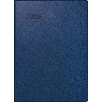 BRUNNEN Agenda de poche 731 2026, format A6, en plastique, bleu foncé BRUNNEN Agenda de poche 731 2026, format A6, en plastique, bleu foncé