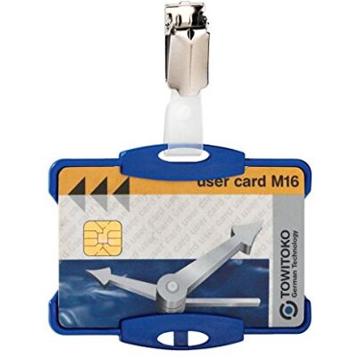 Durable 811806 Boite de 25 Porte-cartes de sécurité ouvert avec Clip 54 x 85 mm Bleu Durable 811806 Boite de 25 Porte-cartes de sécurité ouvert avec Clip 54 x 85 mm Bleu