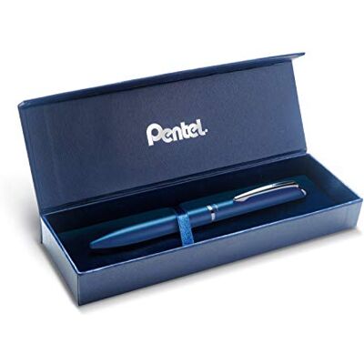Pentel BL2007 EnerGel Roller Gel Haut de Gamme Rétractable Pointe 0,7 mm Corps Métal Mat Bleu Nuit Coffret Cadeau Pentel BL2007 EnerGel Roller Gel Haut de Gamme Rétractable Pointe 0,7 mm Corps Métal Mat Bleu Nuit Coffret Cadeau