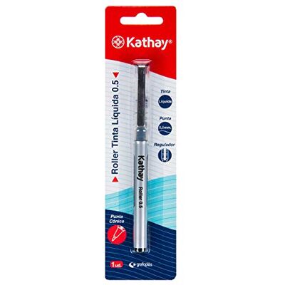 Kathay 86210610 Stylo à encre liquide, couleur noire, pointe conique 0,5 mm Kathay 86210610 Stylo à encre liquide, couleur noire, pointe conique 0,5 mm