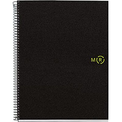 Miquelrius Cahier à feuilles quadrillées avec couverture en polypropylène recyclé, 4 couleurs, 120 pages, format A4 Miquelrius Cahier à feuilles quadrillées avec couverture en polypropylène recyclé, 4 couleurs, 120 pages, format A4