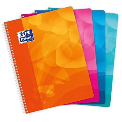 Hamelin Oxford Lot de 5 cahiers avec couverture en polypropylène 160 pages grands carreaux seyès 24 x 32 cm Coloris Assortis Aléatoires Hamelin Oxford Lot de 5 cahiers avec couverture en polypropylène 160 pages grands carreaux seyès 24 x 32 cm Coloris Assortis Aléatoires