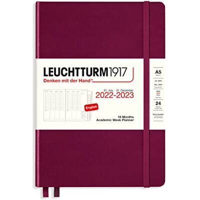 LEUCHTTURM1917 366027 Agenda hebdomadaire scolaire Format moyen (A5) 2023 18 mois LEUCHTTURM1917 366027 Agenda hebdomadaire scolaire Format moyen (A5) 2023 18 mois
