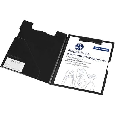 magnetoplan 1131612 magnétique Chemise porte-bloc – Noir (également disponible en Bleu avec insert transparent poche magnetoplan 1131612 magnétique Chemise porte-bloc – Noir (également disponible en Bleu avec insert transparent poche