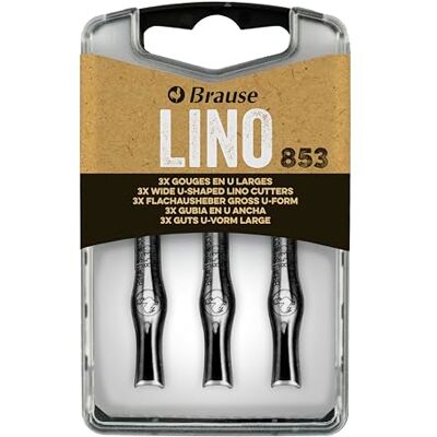 Brause 300853B Boîte 3 Gouges en U large (n°853) Brause 300853B Boîte 3 Gouges en U large (n°853)