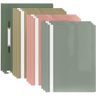 Acropaq Lot de 12 classeurs A4 en polypropylène avec poche avant Mélange pastel Organisez vos documents avec style Acropaq Lot de 12 classeurs A4 en polypropylène avec poche avant Mélange pastel Organisez vos documents avec style