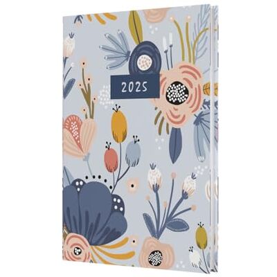 Collins Enchanted Agenda semainier 2025 format A5 Bleu clair (EN53.57-25) Couverture rigide Motif floral Collins Enchanted Agenda semainier 2025 format A5 Bleu clair (EN53.57-25) Couverture rigide Motif floral