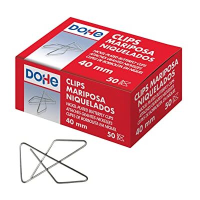 MTL 79198 Pack de 50 trombones, motif papillon, numéro 10, 40 mm MTL 79198 Pack de 50 trombones, motif papillon, numéro 10, 40 mm