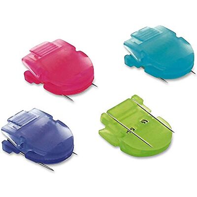 Advantus Lot de 4 clips muraux pour panneaux en tissu, taille standard, capacité de 40 feuilles, couleurs froides assorties (75306) Advantus Lot de 4 clips muraux pour panneaux en tissu, taille standard, capacité de 40 feuilles, couleurs froides assorties (75306)