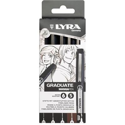 LYRA Graduate MANGAPEN (Fineliner Pen) 5 pcs LYRA Graduate MANGAPEN (Fineliner Pen) 5 pcs