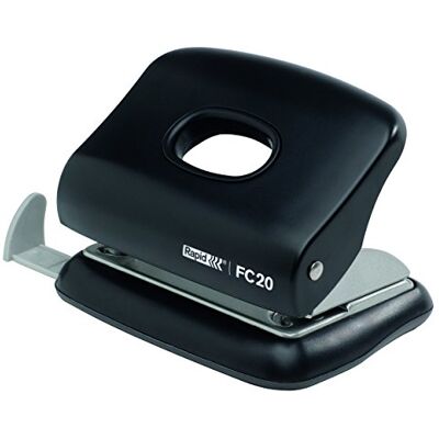 Rapid FC20 Fashion Perforateur 20 feuilles Noir 23256400 Rapid FC20 Fashion Perforateur 20 feuilles Noir 23256400